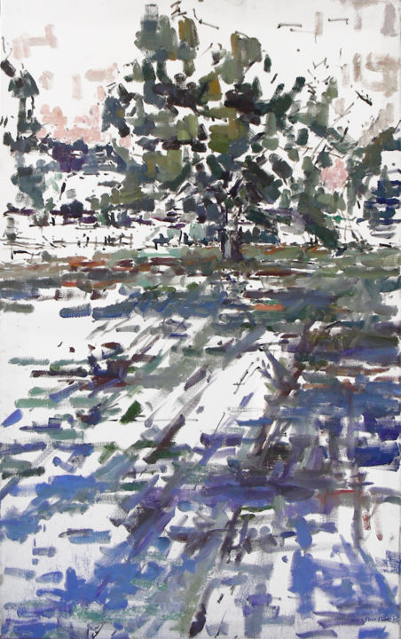 Pittura intitolato "Tree and Ground" da Fleur Elise Noble, Opera d'arte originale, Olio