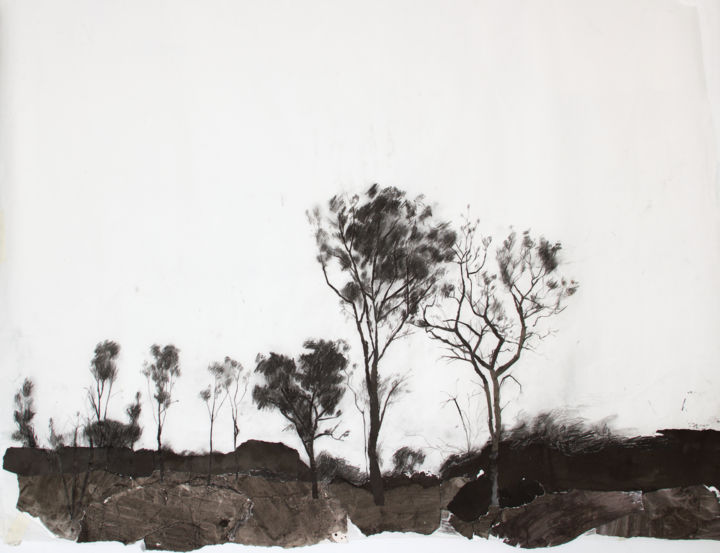 Рисунок под названием "Trees" - Fleur Elise Noble, Подлинное произведение искусства, Карандаш