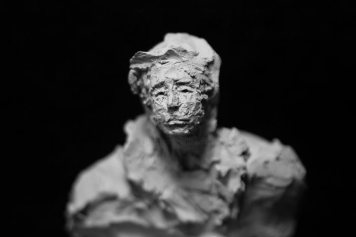Sculpture titled "Clay Face 38" by Fleur Elise Noble, Original Artwork, Terra cotta