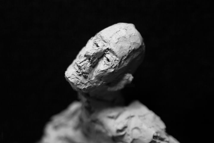 Sculpture titled "Clay Face 41" by Fleur Elise Noble, Original Artwork, Terra cotta