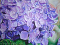 Painting titled "Pastel de fleur - H…" by Michel, Original Artwork