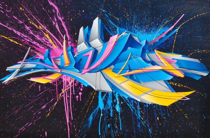 Painting titled "nova 06" by Nova, Original Artwork, Spray paint