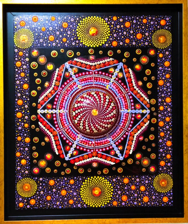 Painting titled "LE CIRQUE DU SOLEIL…" by Flod, Original Artwork, Acrylic Mounted on Wood Panel