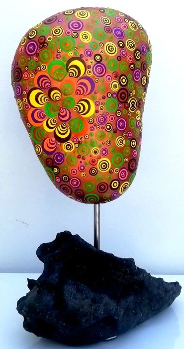 Skulptur mit dem Titel "COMMEDIA  DELL' ART…" von Flod, Original-Kunstwerk, Acryl