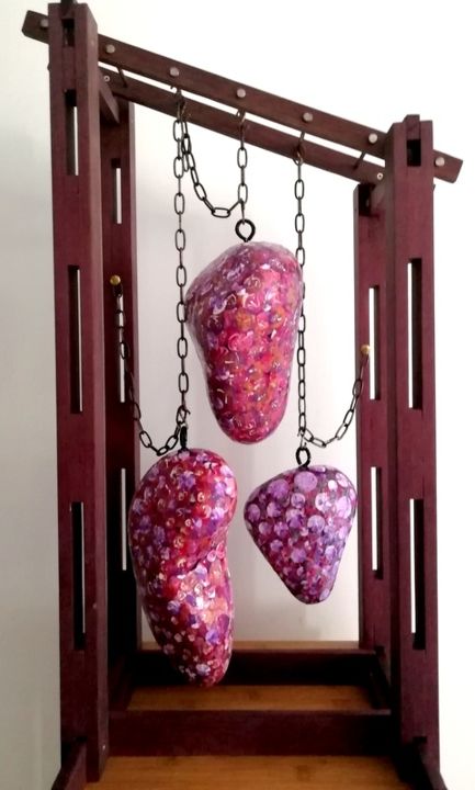 Sculpture intitulée "VENDANGES" par Flod, Œuvre d'art originale, Acrylique
