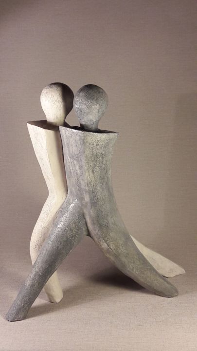 Rzeźba zatytułowany „Duo” autorstwa Florence Faure, Oryginalna praca, Terakota