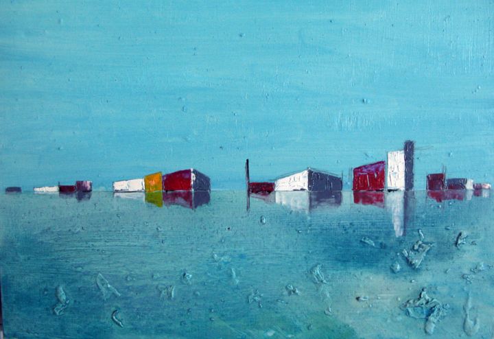 Pintura intitulada "havre.jpg" por Flor Héliot, Obras de arte originais, Óleo