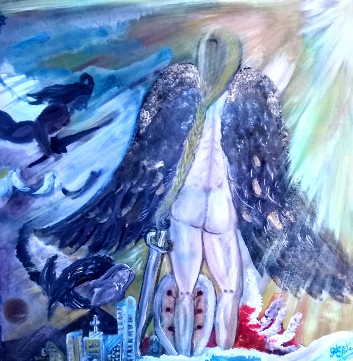 Картина под названием "Legiones" - Rita White, Подлинное произведение искусства, Акрил