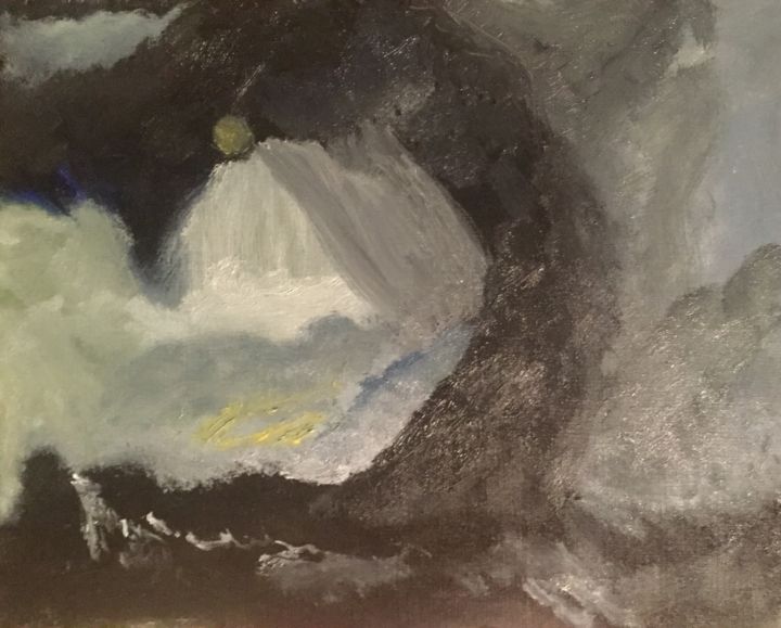 Malerei mit dem Titel "Hommage à Turner" von Anne Flora De Negroni, Original-Kunstwerk
