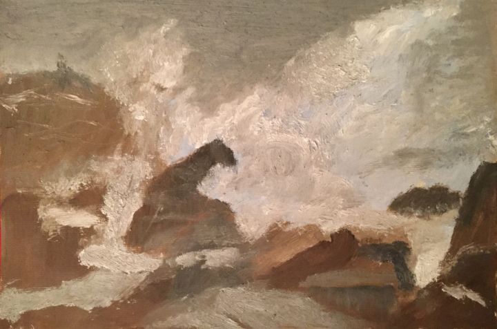 Painting titled "Tempête" by Anne Flora De Negroni, Original Artwork