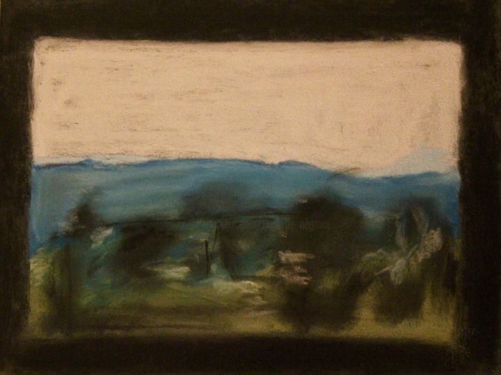 Dessin intitulée "Dans la calèche" par Anne Flora De Negroni, Œuvre d'art originale, Pastel