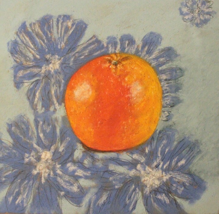 Dessin intitulée "« Le fruit réfute l…" par Anne Flora De Negroni, Œuvre d'art originale, Pastel