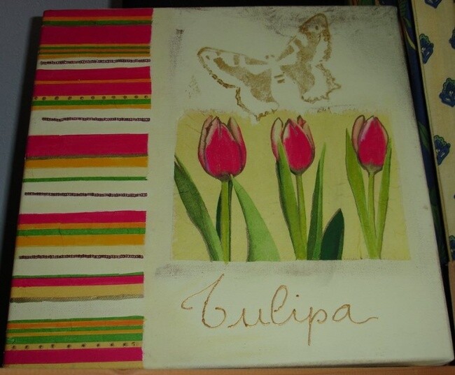 Pintura intitulada "TULIPA" por Flora I., Obras de arte originais