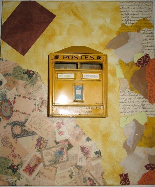 Painting titled "LA POSTE : TABLEAU…" by Flora I., Original Artwork