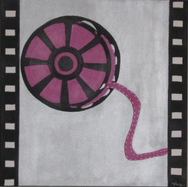 Malerei mit dem Titel "SERIE CINEMA : CINE…" von Flora I., Original-Kunstwerk