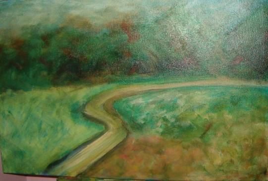 Painting titled "way" by Flora, Original Artwork