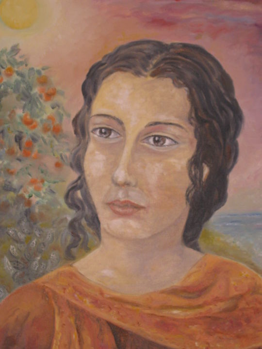 Painting titled "MEDITERRANEA" by Flora Lalli, Original Artwork, Oil