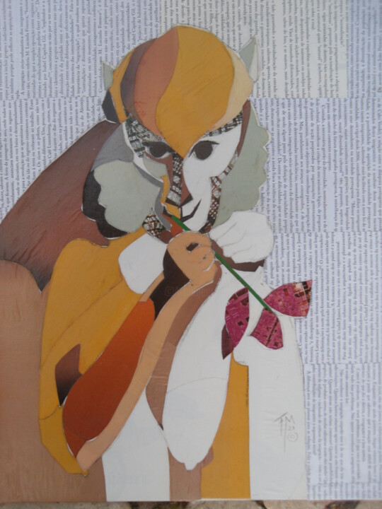 Collages intitolato ""Monkey"" da Florbela Moreira, Opera d'arte originale, Collages