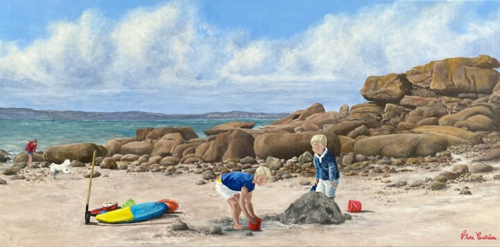 Pintura titulada "« La côte des légen…" por Flore Castain, Obra de arte original, Acrílico Montado en Bastidor de camilla de…