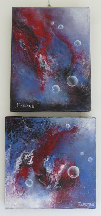 Painting titled "" OXYGENE "" by Flore Castain, Original Artwork, Acrylic