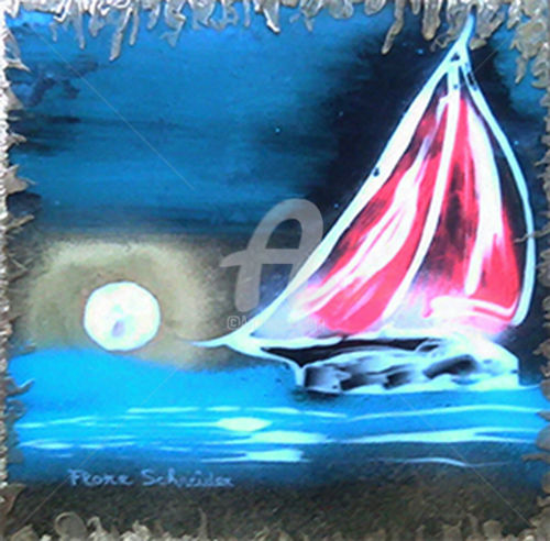 Peinture intitulée "balade oceane" par Flore Art, Œuvre d'art originale, Acrylique