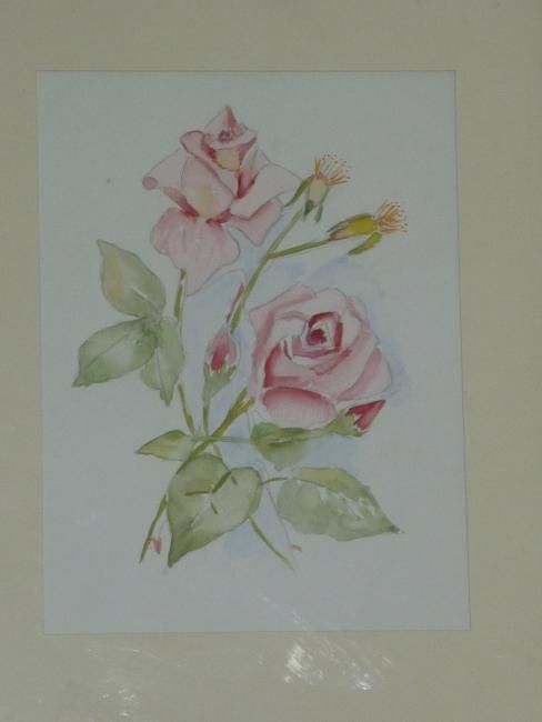 Peinture intitulée "roses" par Flore, Œuvre d'art originale