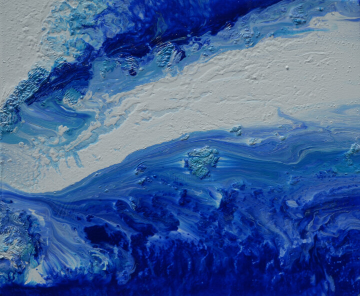 Pintura titulada "Mer glacée" por Florence Debertonne-Dassule (FD²), Obra de arte original, Acrílico Montado en Bastidor de…