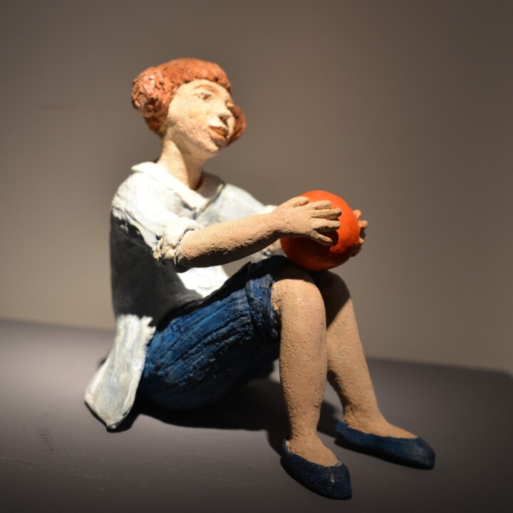 Escultura intitulada "Lilly" por Florence Schwartz, Obras de arte originais, Terracota