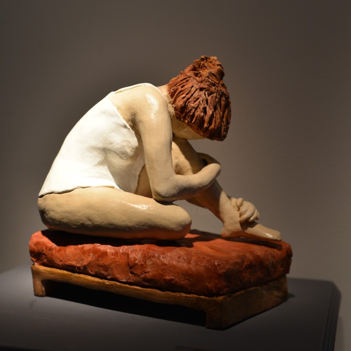 Sculpture titled "Noésis" by Florence Schwartz, Original Artwork, Terra cotta