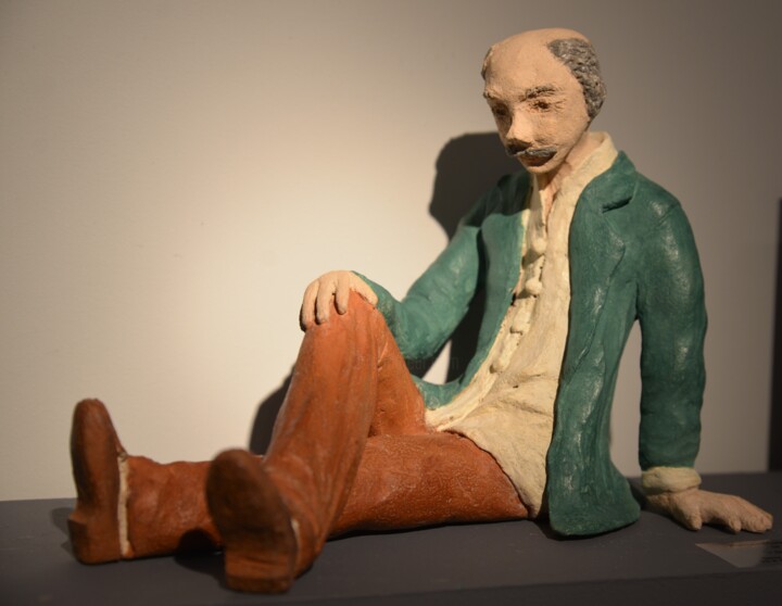 Escultura titulada "James" por Florence Schwartz, Obra de arte original, Terracota
