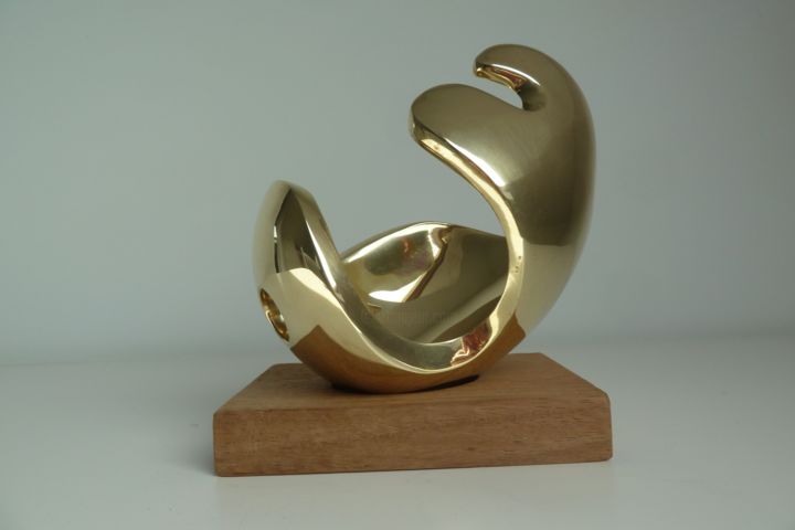 Escultura titulada "3 L'éveil" por Florence Vial, Obra de arte original, Metales