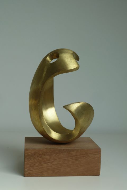 Sculpture titled "3 L'éveil v2" by Florence Vial, Original Artwork, Metals