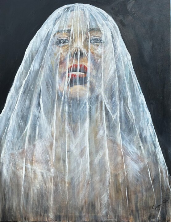 Painting titled "Diva" by Florence Yangui, Original Artwork, Acrylic