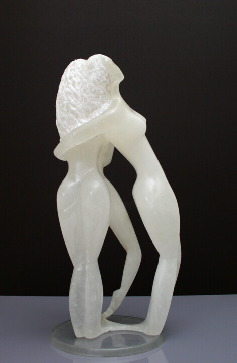 Sculpture titled "VOLUTES D'ALBÂTRE B…" by Florence   Duet, Original Artwork, Stone
