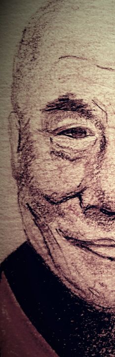 Dessin intitulée "L'homme sage 1" par Florence Février, Œuvre d'art originale, Crayon