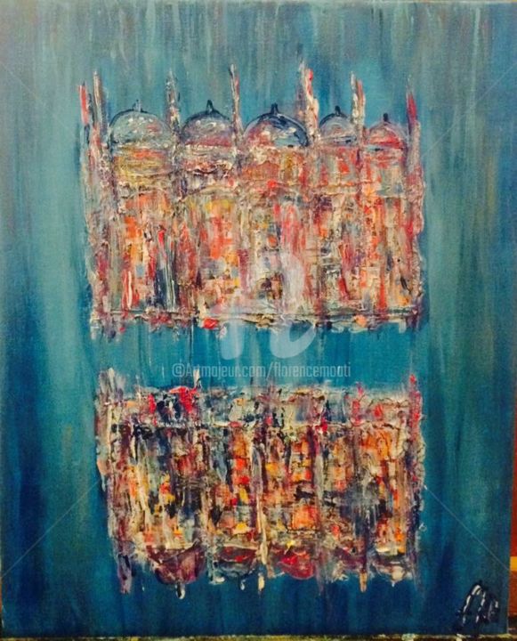 Painting titled "Jerusalem reflet (…" by Florencegm, Original Artwork