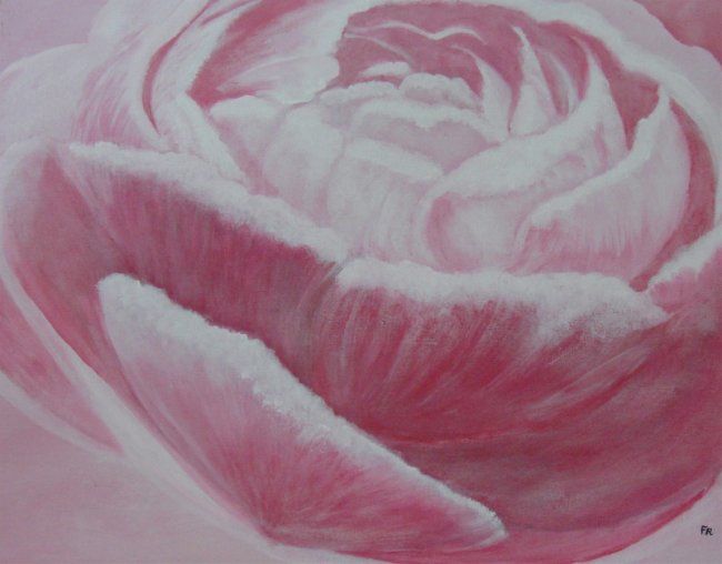 Peinture intitulée "Sensuel Camelia" par White Rose Galerie, Œuvre d'art originale
