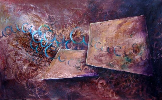 Painting titled "Cuprum" by María Florencia Capellini, Original Artwork