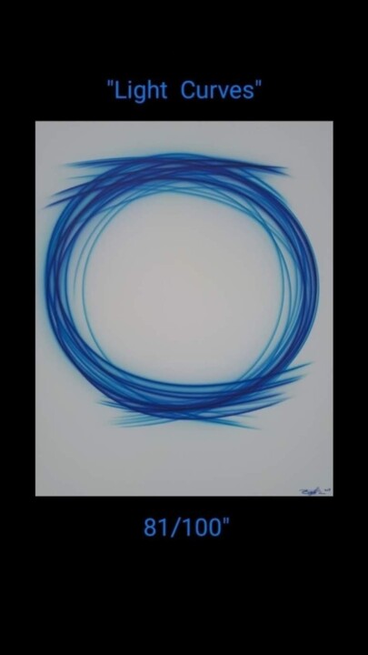 Peinture intitulée "Light curves" par Florent Boisard, Œuvre d'art originale, Aérographe