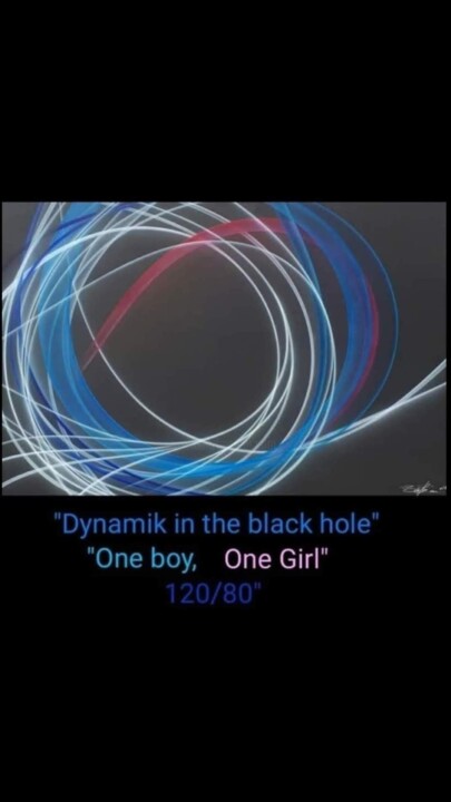 Painting titled "Dynamik in the blac…" by Florent Boisard, Original Artwork, Acrylic