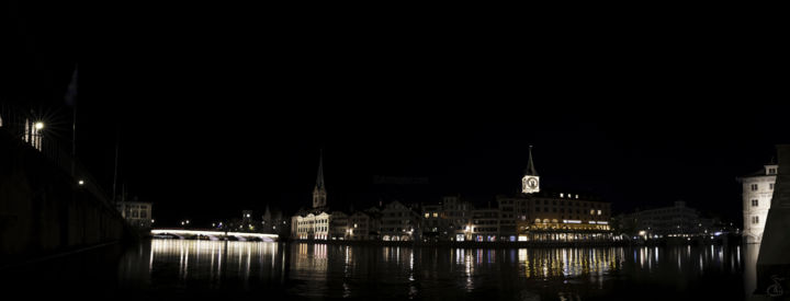 Photographie intitulée "Zurich Panorama" par Florent Siegenthaler, Œuvre d'art originale, Photographie numérique