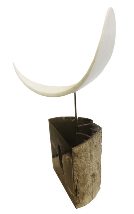 Sculpture titled ""THE LEAF" (Sivec w…" by Florian Cabrera, Original Artwork, Stone