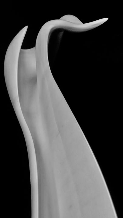 Sculpture titled ""BALLERINA" (White…" by Florian Cabrera, Original Artwork, Stone