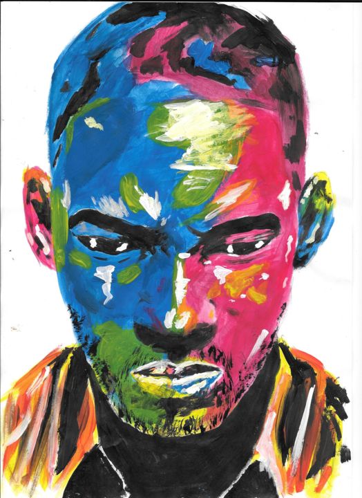 Painting titled "will smith" by Florian Marlaix, Original Artwork