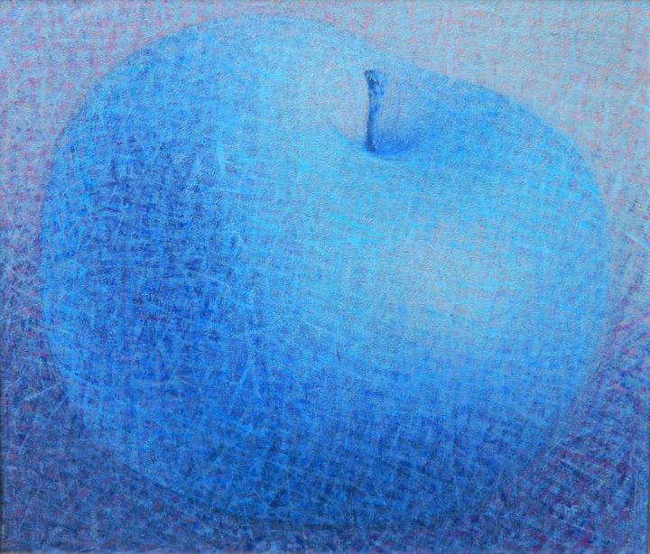 Pintura titulada "blue apples" por Floare Muntean, Obra de arte original, Otro