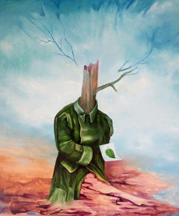 Pintura titulada ""Permisie de soldat"" por Florin Preda-Dochinoiu, Obra de arte original, Oleo
