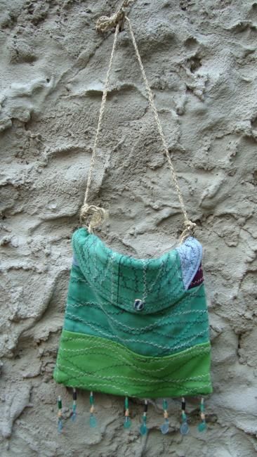 Ремесла под названием "Bolsa pequeña verde" - Florindart, Подлинное произведение искусства
