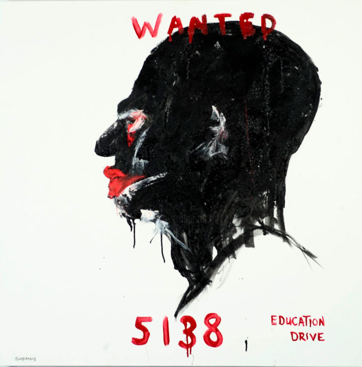 Painting titled "Wanted" by Floyd Atkins, Original Artwork