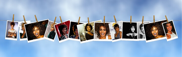 Digitale Kunst mit dem Titel "Whitney Houston   п…" von Vasilij Mischenko, Original-Kunstwerk, 2D digitale Arbeit