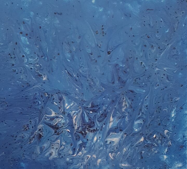 Pintura titulada "Le Bleu des tes Yeux" por Flydie, Obra de arte original, Acrílico Montado en Bastidor de camilla de madera